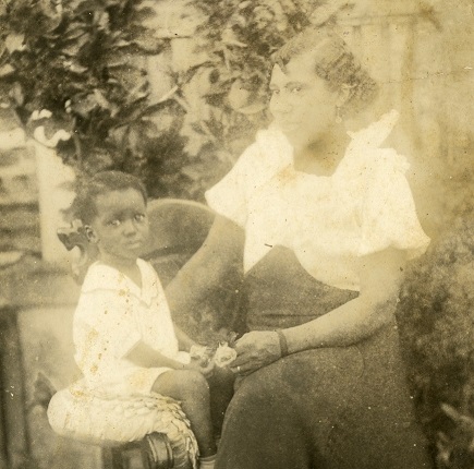 Inez Barker and son